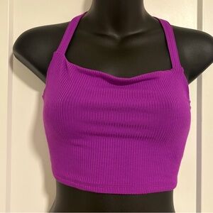 NWT Garage‎ Square Neckline Corset Back Sleeveless Crop Top Size Medium